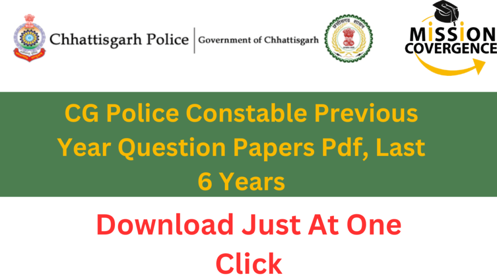 CG Police Constable Previous Year Question Papers