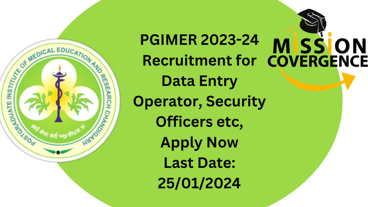 Pgimer Recruitment 2023 24 42 Group A B And C Posts Apply Now Pgimer