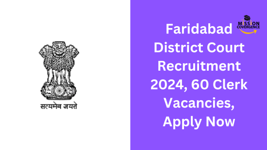 Explore exciting opportunities at Faridabad District Court Recruitment 2024! Apply for 60 Clerk Vacancies now and shape your career. Don't miss out, apply today.