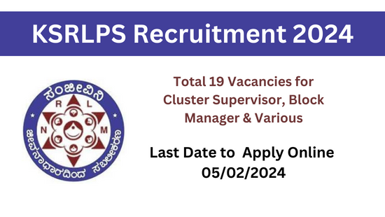 Join KSRLPS Recruitment 2024 for 19 Cluster Supervisor Vacancies. Apply now for exciting opportunities. Don't miss out, apply today.