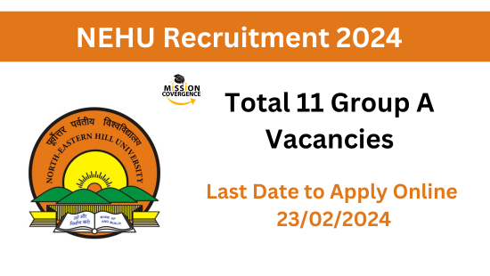 NEHU Recruitment 2024: 11 Group A Vacancies. Join Northeastern Hill University. Apply now for exciting opportunities in various fields.