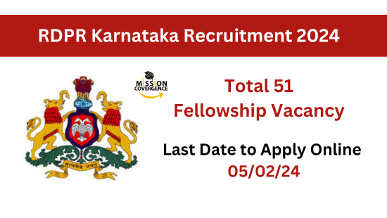 RDPR Karnataka Recruitment 2024: Explore 51 Fellowship Vacancies. Apply now for exciting opportunities in Karnataka's rural development sector.