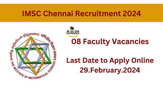 Exciting opportunity at IMSC Chennai Recruitment 2024! Join us in 2024 as we seek 8 talented individuals for faculty vacancies. Shape the future of science and mathematics. Apply now for a rewarding career