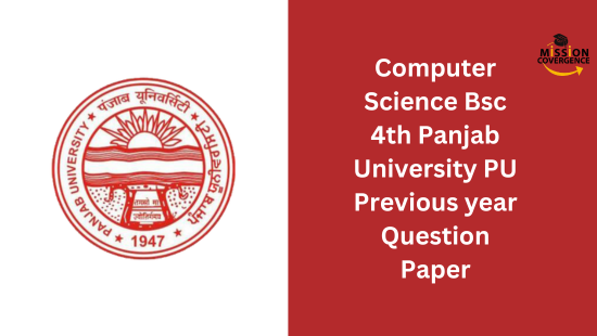 Computer Science Bsc 4th Panjab University PU Previous year Question Paper