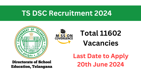 TS DSC Recruitment 2024, 11602 Vacancy, Eligibility, Selection Process, Apply Now